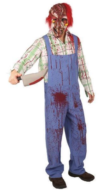 Bebloede tuinman - Willaert, verkleedkledij, carnavalkledij, carnavaloutfit, feestkledij, halloween, happy halloween, creepy, zombie, bloed, graf